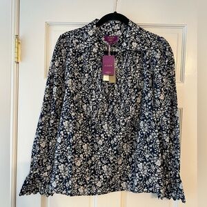 NWT J.Crew Scalloped popover top in Liberty® Summer Blooms fabric